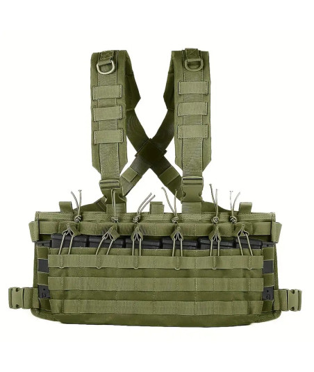 Chest Rig Tactical Molle Capacidade 6 Mags