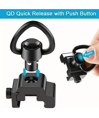 Metal QD Sling Swivel com Rail Mount