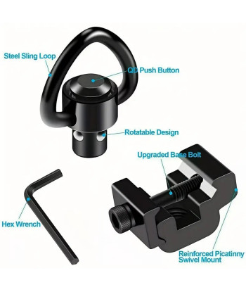Metal QD Sling Swivel com Rail Mount