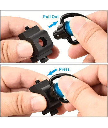 Metal QD Sling Swivel com Rail Mount
