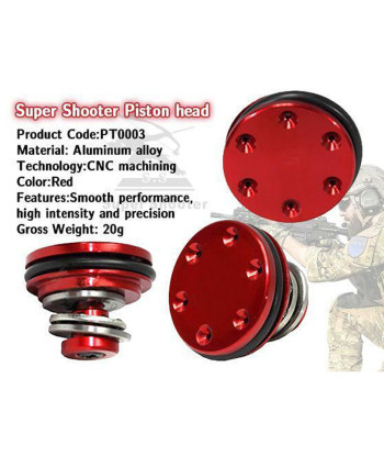 Cabeça de Pistão Plana em Alumínio - Super Shooter