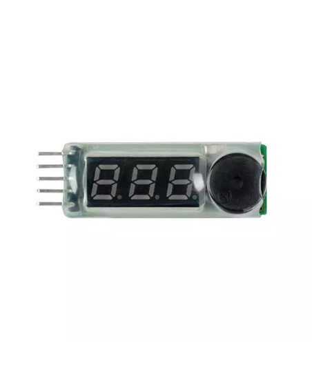 Alarme sonoro e LEDs para baterias Lipo 2-3S - VB POWER