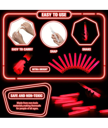 Lightstick Vermelho Iluminação até 12h